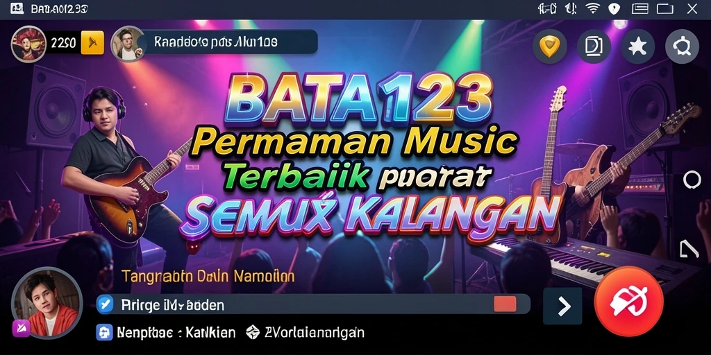 Tangkapan layar BATA123 menampilkan gameplay seru dengan berbagai pilihan lagu.