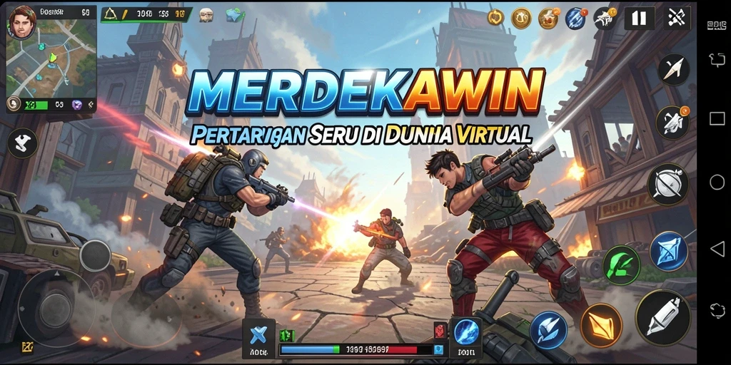 Gameplay menarik dengan pertarungan yang seru di MERDEKAWIN.