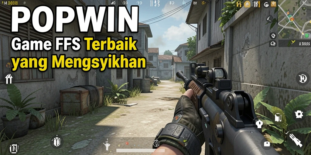 Tampilan gameplay seru dalam game FPS POPWIN.